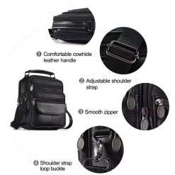 Geanta de umar pentru barbati Oriol GT3262 piele naturala Negru 7