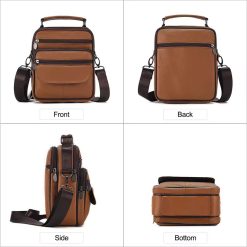 Geanta de umar pentru barbati Oriol GT3263 piele naturala Maro 4