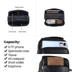 Geanta de umar pentru barbati Oriol GT3264 piele naturala Maro inchis 4