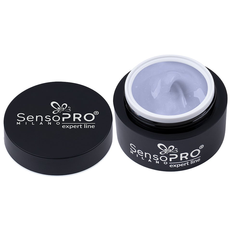 Gel Constructie Unghii Expert Line SensoPRO Milano Shimmer Blue 15ml 1