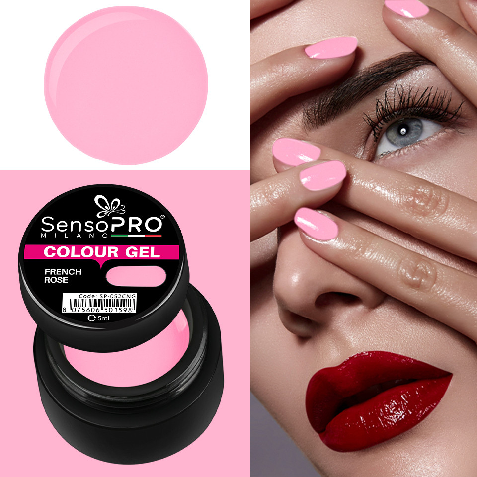 Gel UV Colorat French Rose 5ml SensoPRO Milano 3