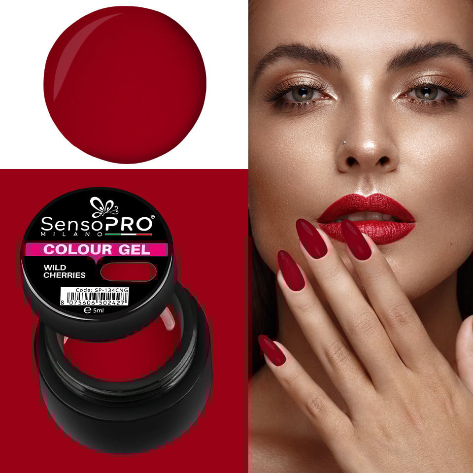 Gel UV Colorat Wild Cherries 5ml SensoPRO Milano 2