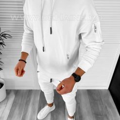 Hanorac barbati slim fit alb K025 O2-2.2-Hanorace