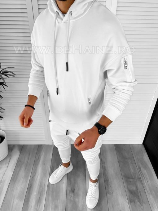 Hanorac barbati slim fit alb K025 O2-2.2-Hanorace