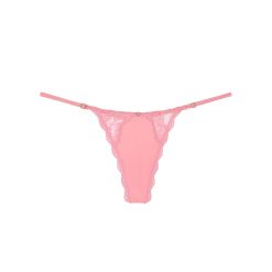 Lace-trim adjustable v-string panty l L-Imbracaminte-