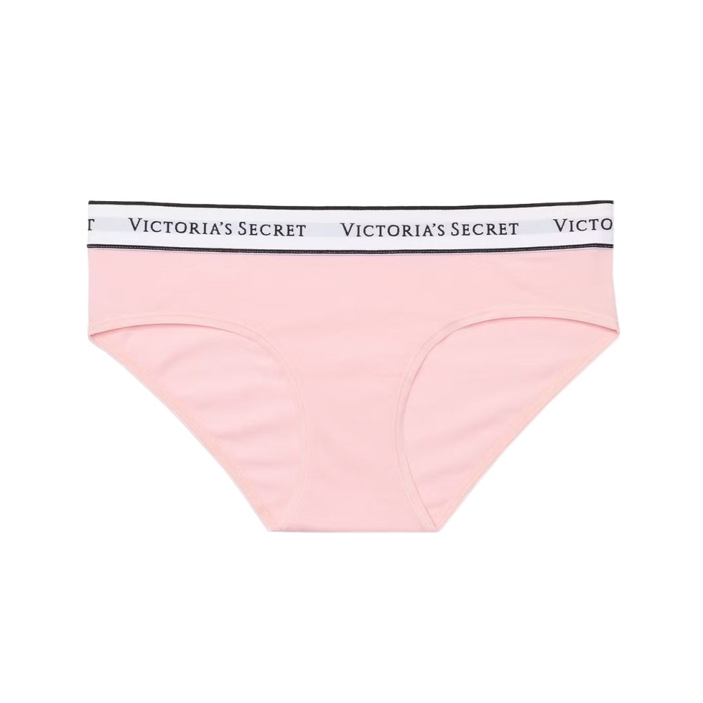 Logo cotton hiphugger panty - pink L-Imbracaminte-