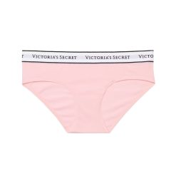 Logo cotton hiphugger panty - pink L-Imbracaminte-