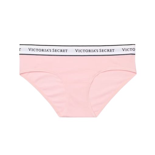 Logo cotton hiphugger panty - pink L-Imbracaminte-