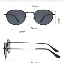 Ochelari de soare unisex SG137 Negru 4