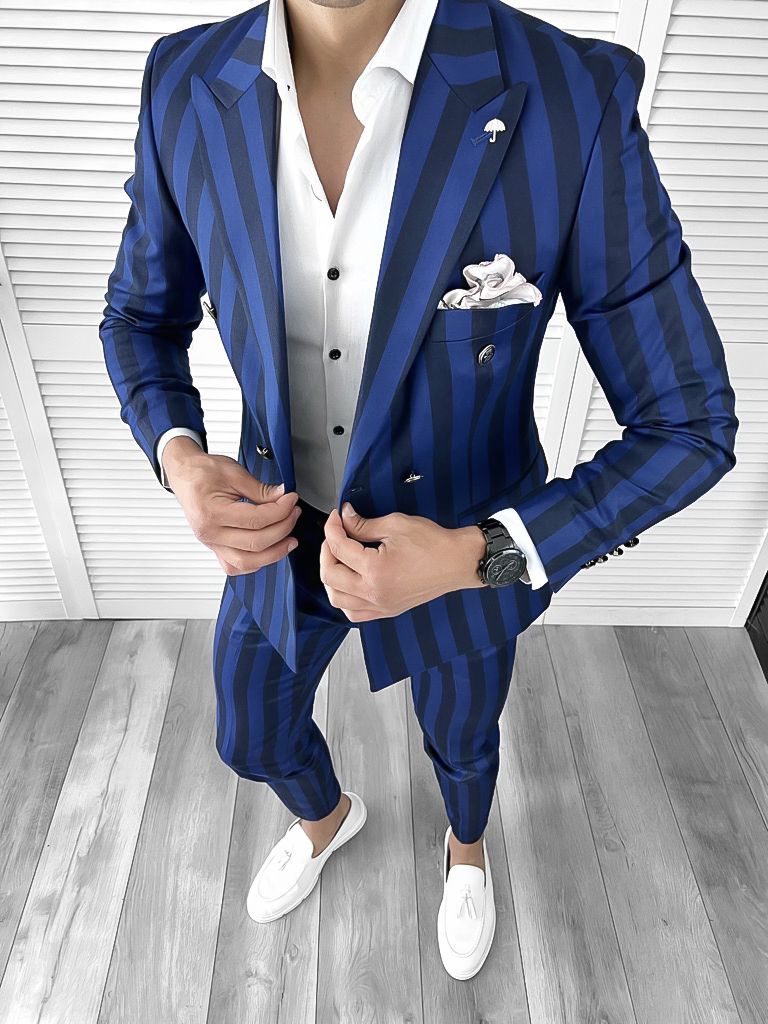 Pantaloni barbati eleganti gri in carouri 1047 P18-4.1-Pantaloni > Pantaloni eleganti