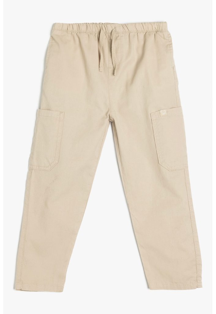 Pantaloni de bumbac cu snur in talie-BAIETI/IMBRACAMINTE/Blugi-IMBRACAMINTE/Blugi