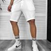 Pantaloni de trening scurti albi 8207B-Pantaloni > Pantaloni scurti