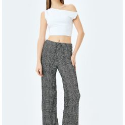 Pantaloni drepti cu talie ajustabila-FEMEI/IMBRACAMINTE/Pantaloni si colanti-IMBRACAMINTE/Pantaloni si colanti