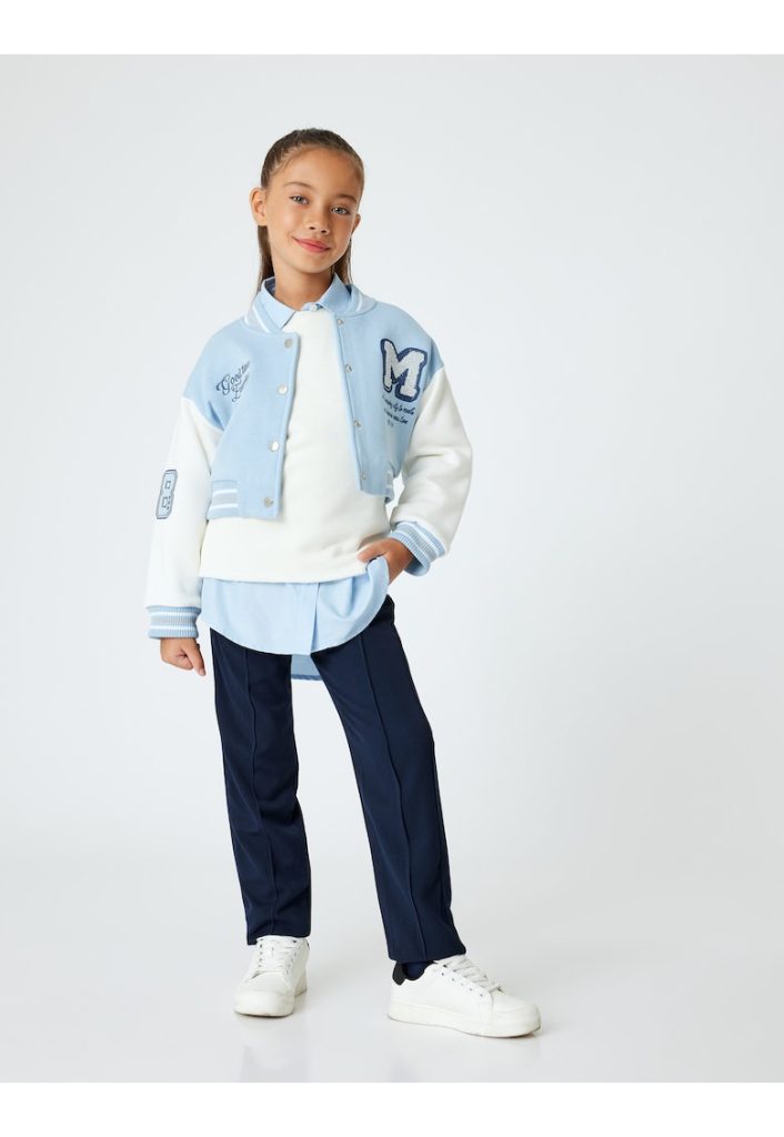 Pantaloni regular fit cu buzunare - Bleumarin --FETE/IMBRACAMINTE/Blugi-IMBRACAMINTE/Blugi