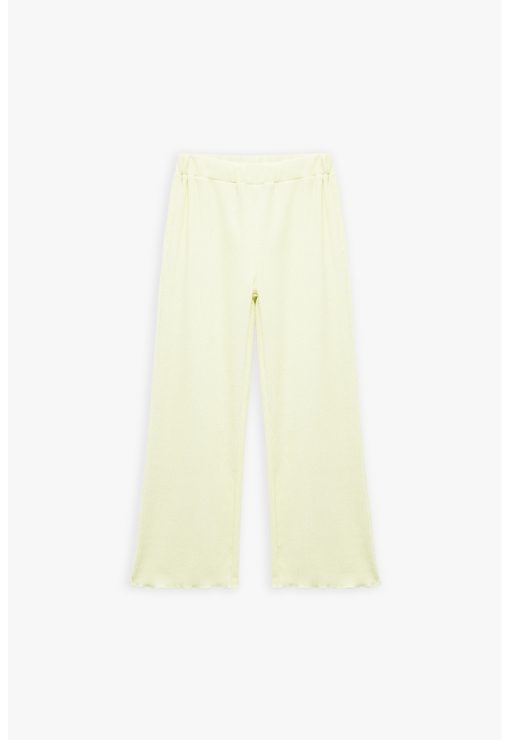 Pantaloni relaxed fit cu terminatii valurite-FETE/IMBRACAMINTE/Blugi-IMBRACAMINTE/Blugi