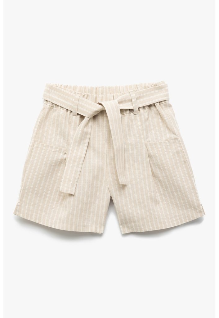 Pantaloni scurti cu cordon asortat-FETE/IMBRACAMINTE/Sorturi-IMBRACAMINTE/Sorturi