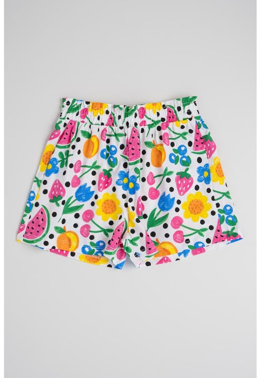 Pantaloni scurti cu model grafic-FETE/IMBRACAMINTE/Sorturi-IMBRACAMINTE/Sorturi