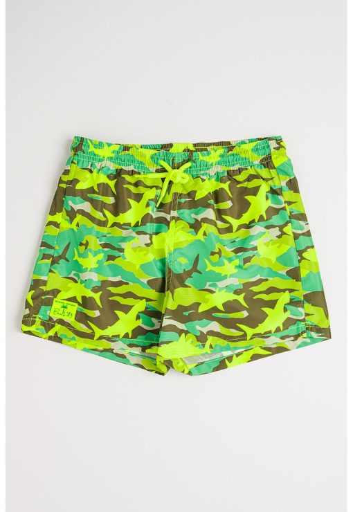 Pantaloni scurti cu model si snur in talie-BAIETI/IMBRACAMINTE/Sorturi-IMBRACAMINTE/Sorturi