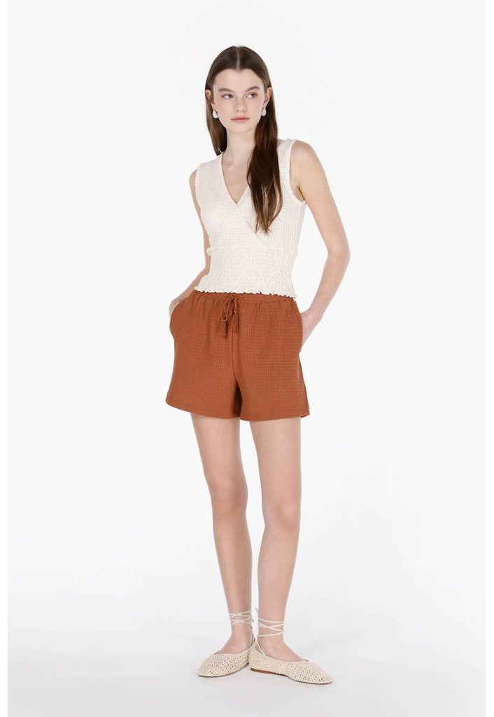 Pantaloni scurti cu snururi-FEMEI/IMBRACAMINTE/Pantaloni si colanti-IMBRACAMINTE/Pantaloni si colanti