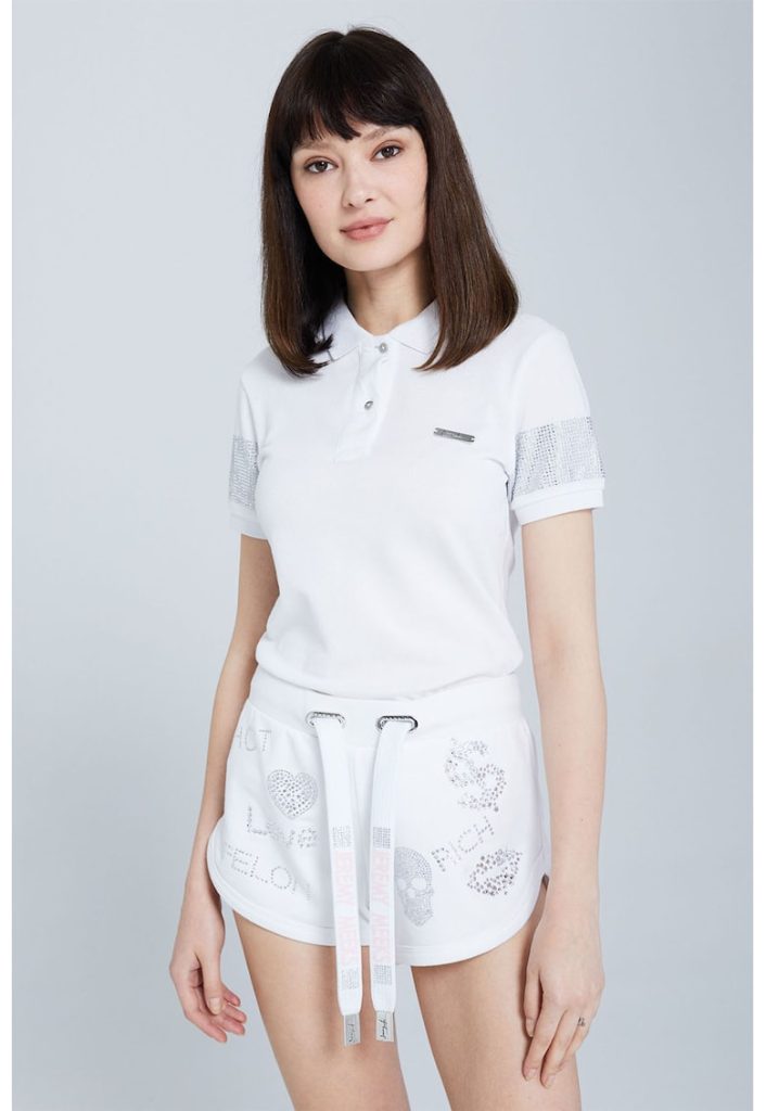 Pantaloni scurti cu strasuri-FEMEI/IMBRACAMINTE/Pantaloni si colanti-IMBRACAMINTE/Pantaloni si colanti