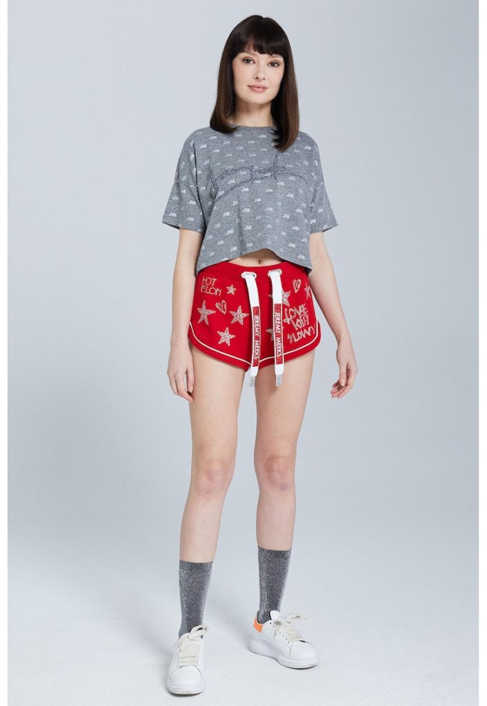 Pantaloni scurti cu strasuri-FEMEI/IMBRACAMINTE/Pantaloni si colanti-IMBRACAMINTE/Pantaloni si colanti