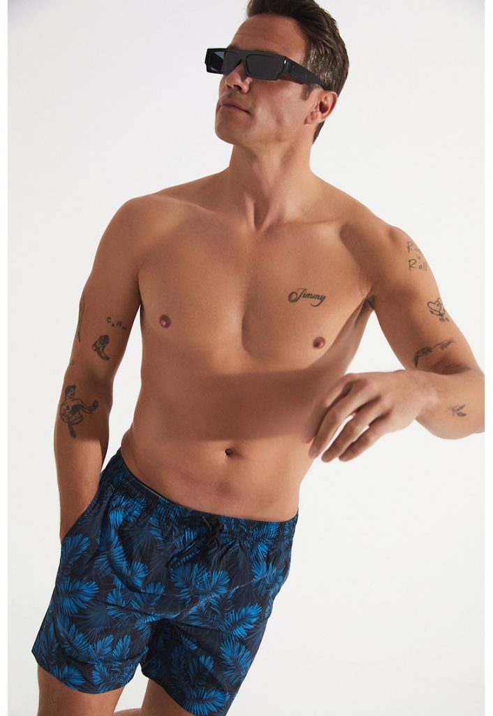 Pantaloni scurti de baie cu imprimeu-BARBATI/IMBRACAMINTE/Costume de baie-IMBRACAMINTE/Costume de baie