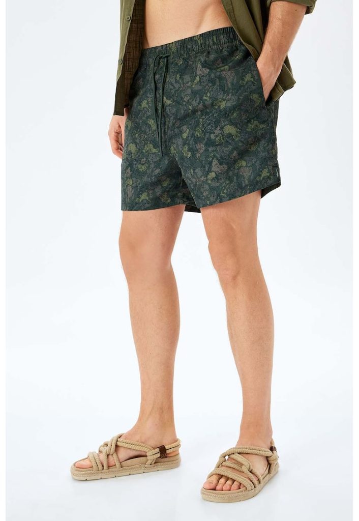 Pantaloni scurti de baie cu imprimeu camuflaj-BARBATI/IMBRACAMINTE/Costume de baie-IMBRACAMINTE/Costume de baie