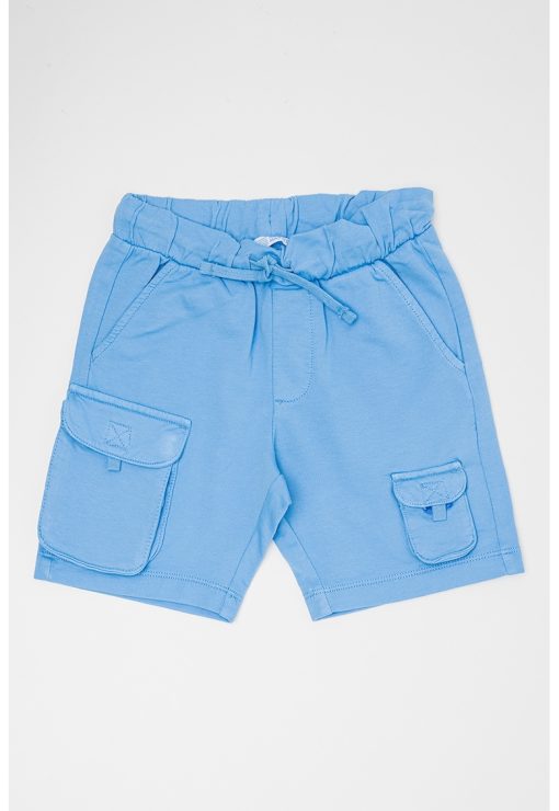Pantaloni scurti de bumbac cu buzunare cu clapa-BAIETI/IMBRACAMINTE/Sorturi-IMBRACAMINTE/Sorturi