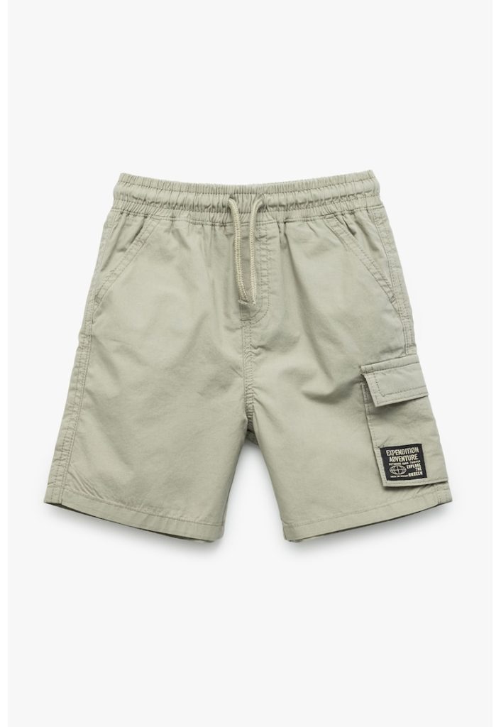 Pantaloni scurti de bumbac cu snur-BAIETI/IMBRACAMINTE/Sorturi-IMBRACAMINTE/Sorturi