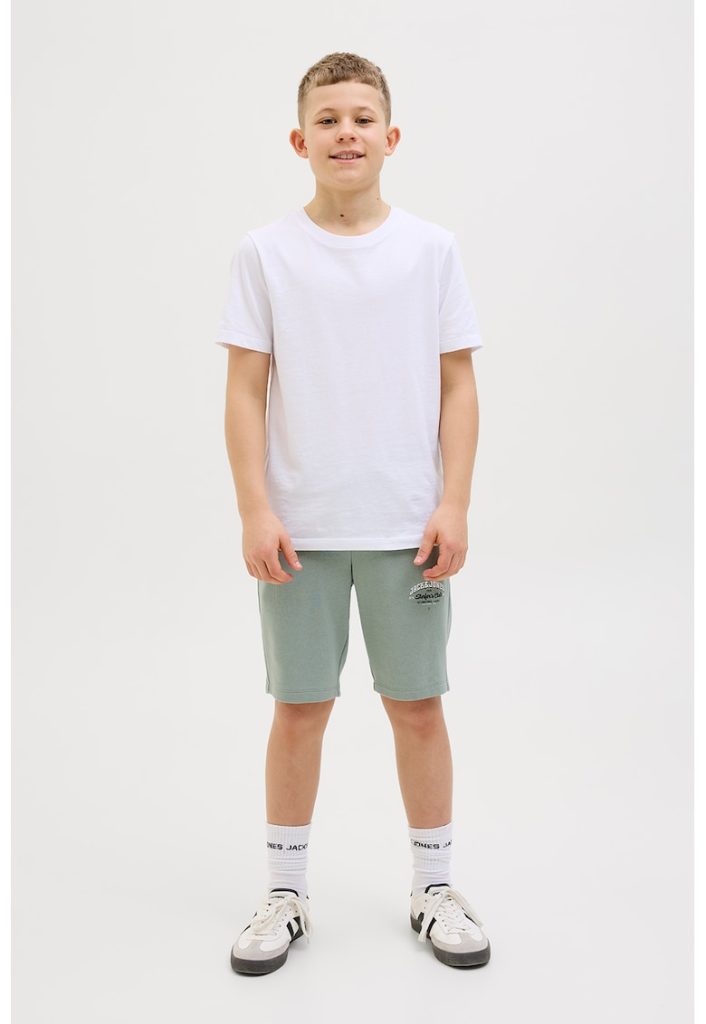 Pantaloni scurti din amestec de bumbac cu buzunare laterale-BAIETI/IMBRACAMINTE/Sorturi-IMBRACAMINTE/Sorturi