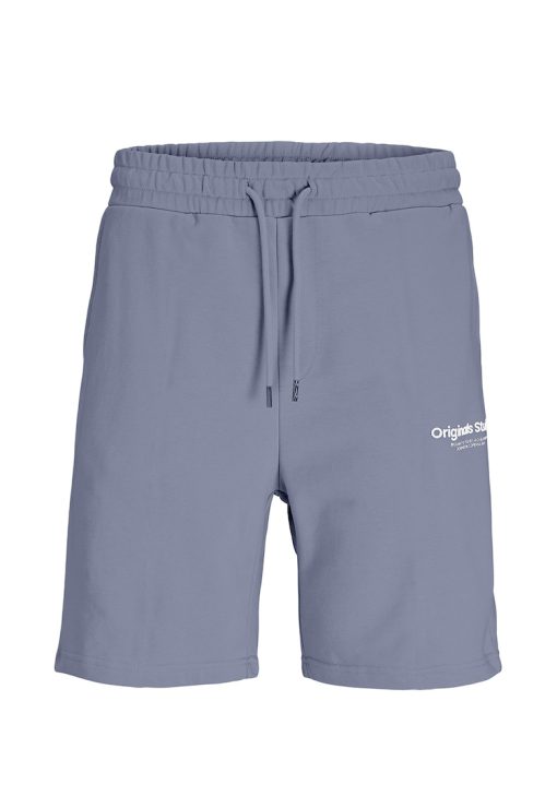 Pantaloni scurti din amestec de bumbac cu snur in talie - Negru-BAIETI/IMBRACAMINTE/Sorturi-IMBRACAMINTE/Sorturi