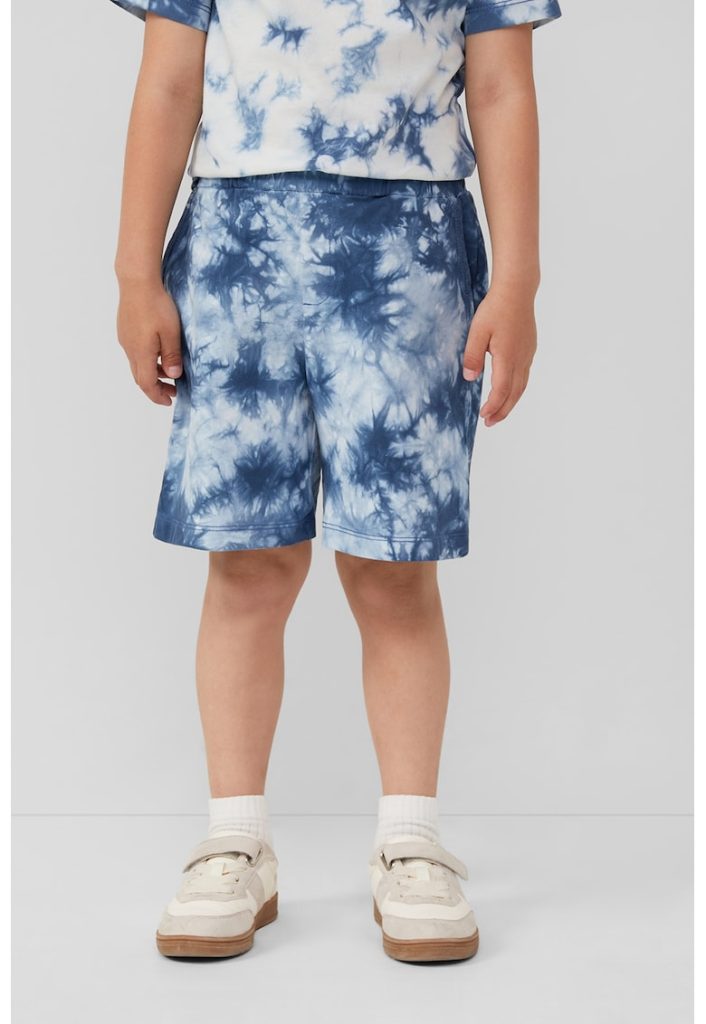 Pantaloni scurti din bumbac cu model tie-dye-BAIETI/IMBRACAMINTE/Sorturi-IMBRACAMINTE/Sorturi