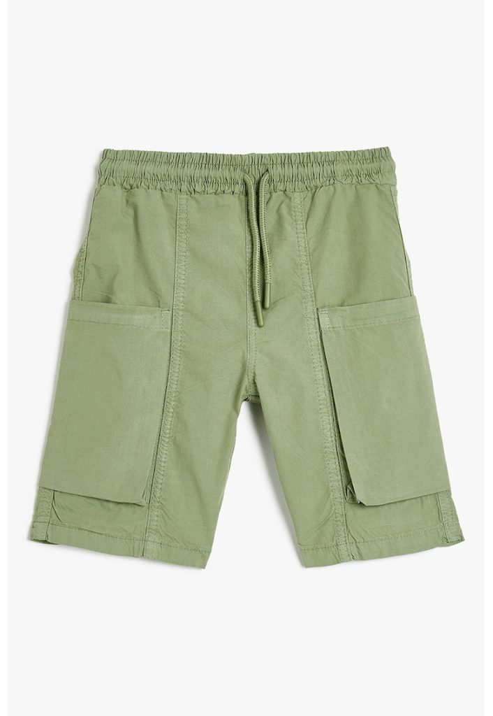 Pantaloni scurti din bumbac cu snururi de ajustare-BAIETI/IMBRACAMINTE/Sorturi-IMBRACAMINTE/Sorturi