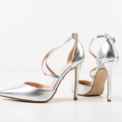 Pantofi cu toc Arpat Argintii 7