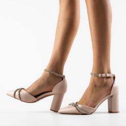 Pantofi cu toc Cenat Bej 2
