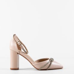 Pantofi cu toc Cenat Bej 4