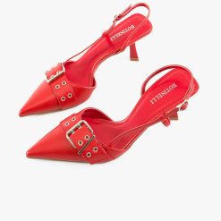 Pantofi dama Chuks Rosii 4