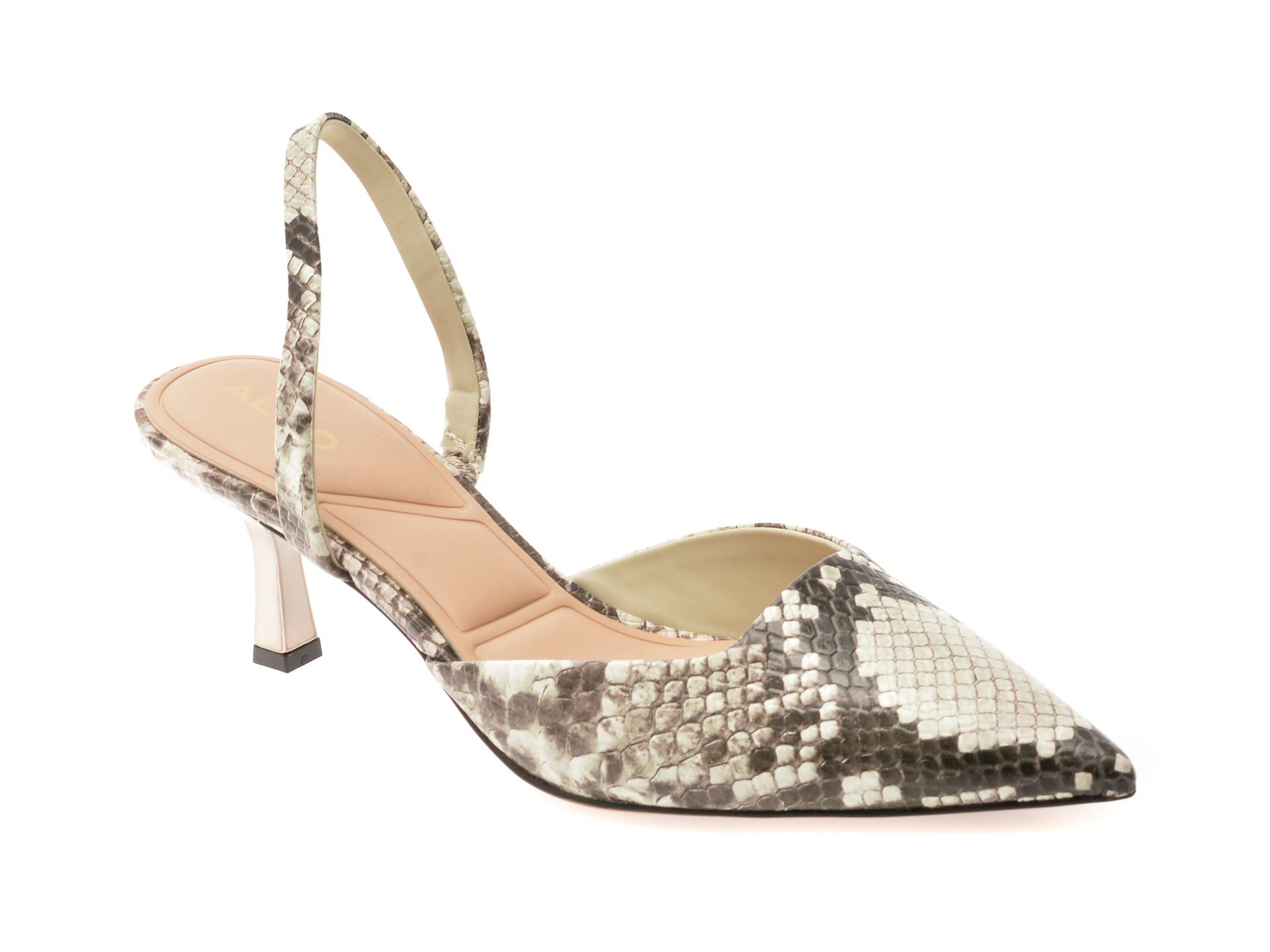 Pantofi eleganti ALDO alb-negru