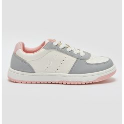 Pantofi sport din piele ecologica cu model colorblock-FETE/INCALTAMINTE/Pantofi clasici-INCALTAMINTE/Pantofi clasici