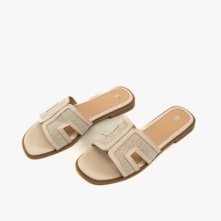 Papuci dama Booke Bej 4