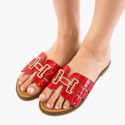 Papuci dama Liliana Rosii 1