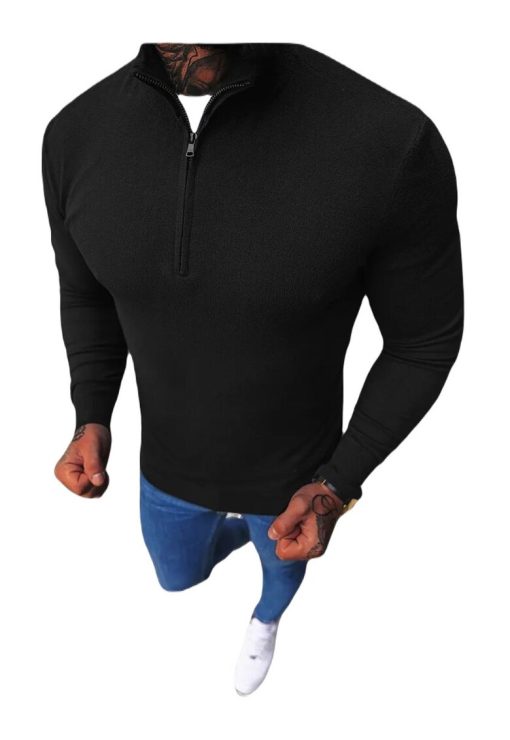 Pulover clasic pentru barbati -  Klarrod - neagra-BARBATI/IMBRACAMINTE/Pulovere si cardigane-IMBRACAMINTE/Pulovere si cardigane