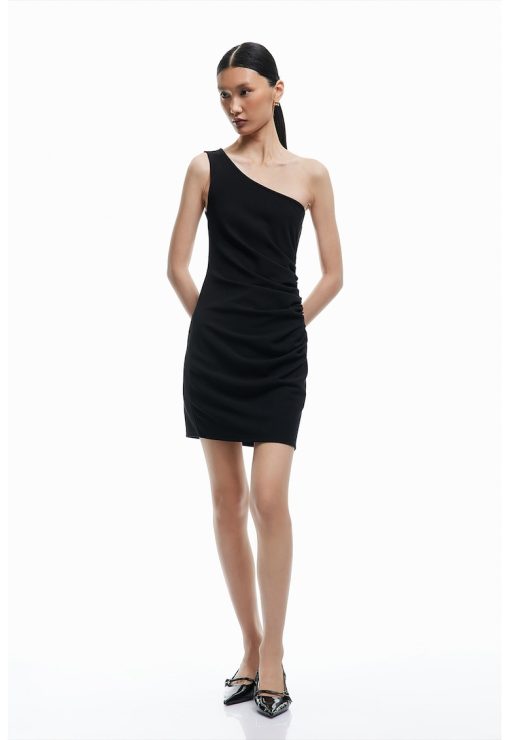 Rochie cu decolteu pe un umar si volane-FEMEI/IMBRACAMINTE/Rochii-IMBRACAMINTE/Rochii