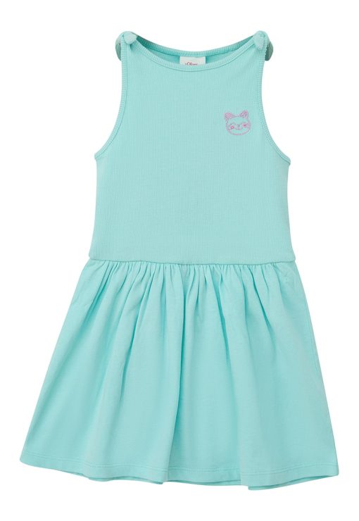Rochie evazata din amestec de bumbac-FETE/IMBRACAMINTE/Rochii-IMBRACAMINTE/Rochii