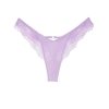 Rose lace-trim high-leg thong panty l L-Imbracaminte-