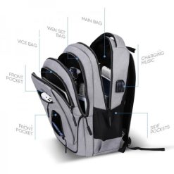 Rucsac pentru barbati Jenson GT1481 cu port USB negru 4