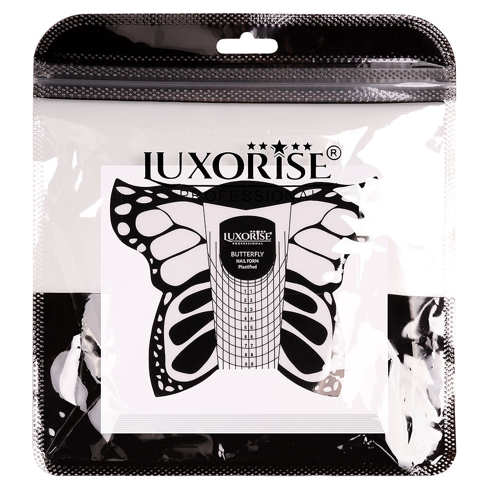 Sabloane Constructie Unghii LUXORISE Plastifiate Fluture 50 buc 4