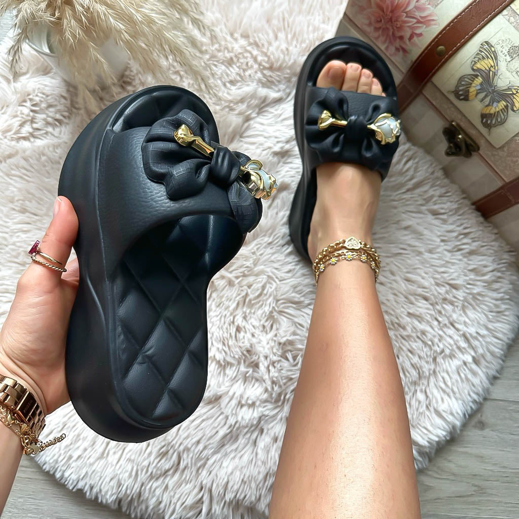 Saboti Papuci dama Negri XF42-Incaltaminte > Incaltaminte dama > Papuci dama