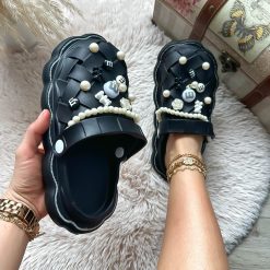 Saboti Papuci dama Negri XF54-Incaltaminte > Incaltaminte dama > Papuci dama