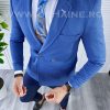 Sacou barbati albastru slim fit B5610 32-1.2-Sacouri barbati